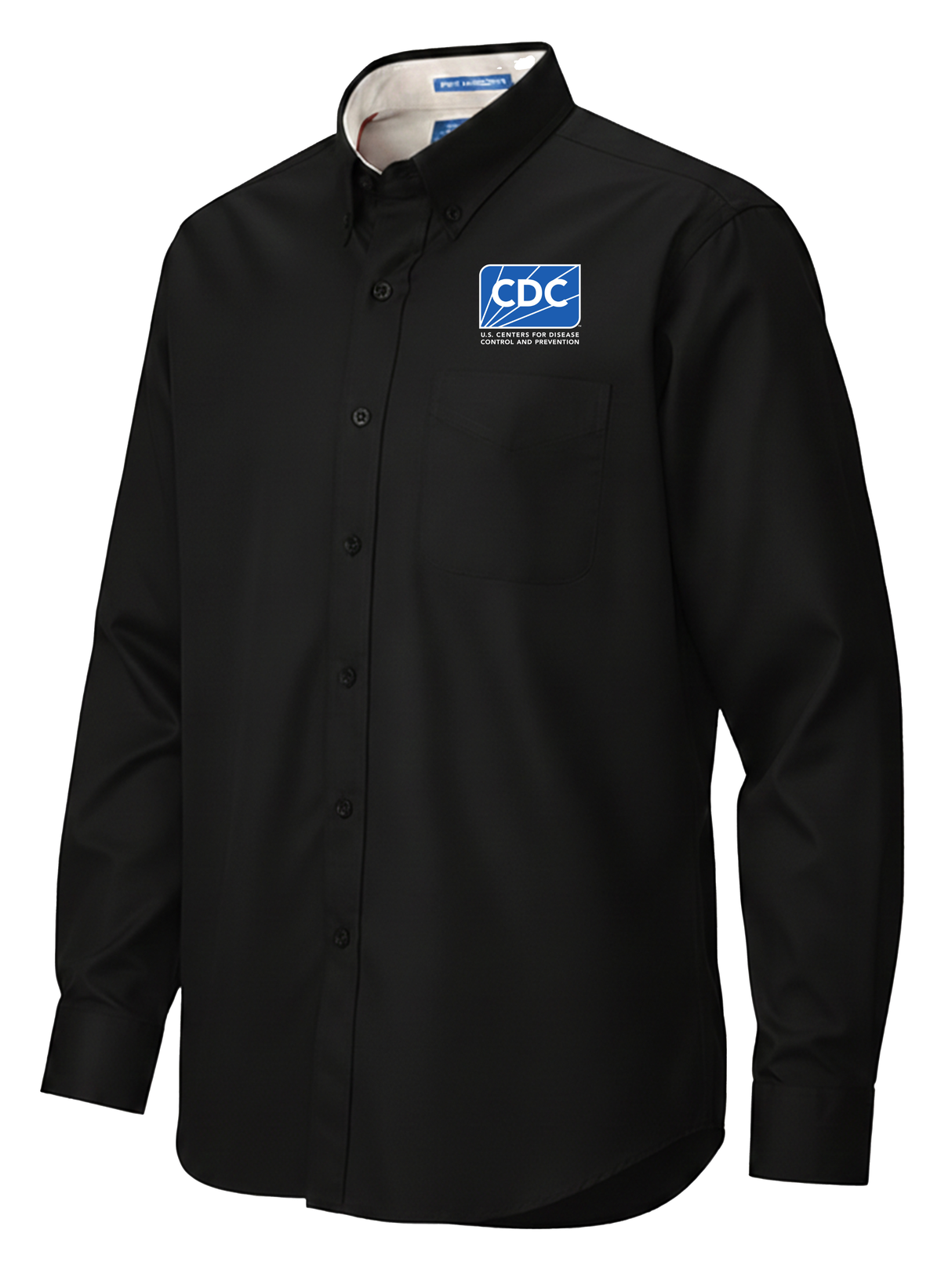 Centers for Disease Control and Prevention (CDC)
 Men's Button Up  Black government employee uniform shirt