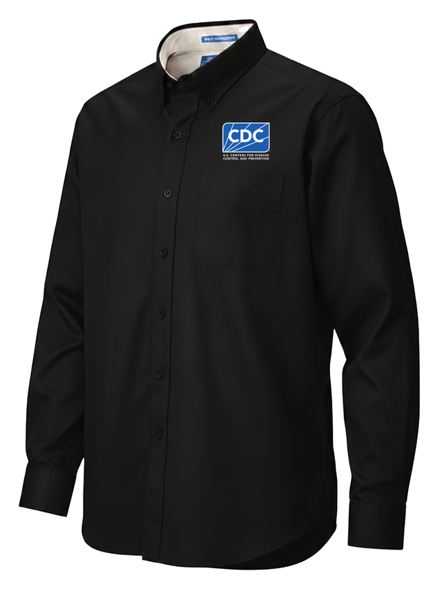 Centers for Disease Control and Prevention (CDC)
 Men's Button Up  Black government employee uniform shirt