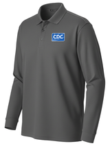 Centers for Disease Control and Prevention (CDC) Men's Long Sleeve Polo  Slate Gray government employee uniform shirt