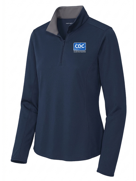 Centers for Disease Control and Prevention (CDC) Women's Dri Fit 1/4 Zip  Navy Blue government employee uniform shirt