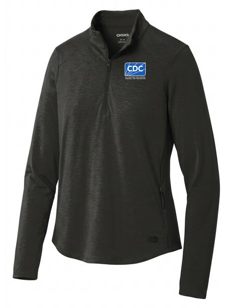 Centers for Disease Control and Prevention (CDC) Women's Motion 1/4 Zip  Black government employee uniform shirt
