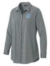 Cybersecurity and Infrastructure Security Agency (CISA) Women's Commuter Shirt  Slate Gray government employee uniform shirt