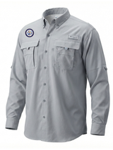 Crisis Management Training (CMT) Men's Columbia Bahama™ II Button Up Long-Sleeve  Cool Grey government employee uniform shirt