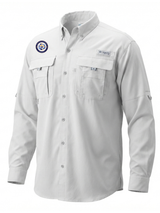 Crisis Management Training (CMT) Men's Columbia Bahama™ II Button Up Long-Sleeve  White government employee uniform shirt