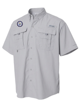 Crisis Management Training (CMT) Men's Columbia Bahama™ II Button Up Short Sleeve  Cool Grey government employee uniform shirt