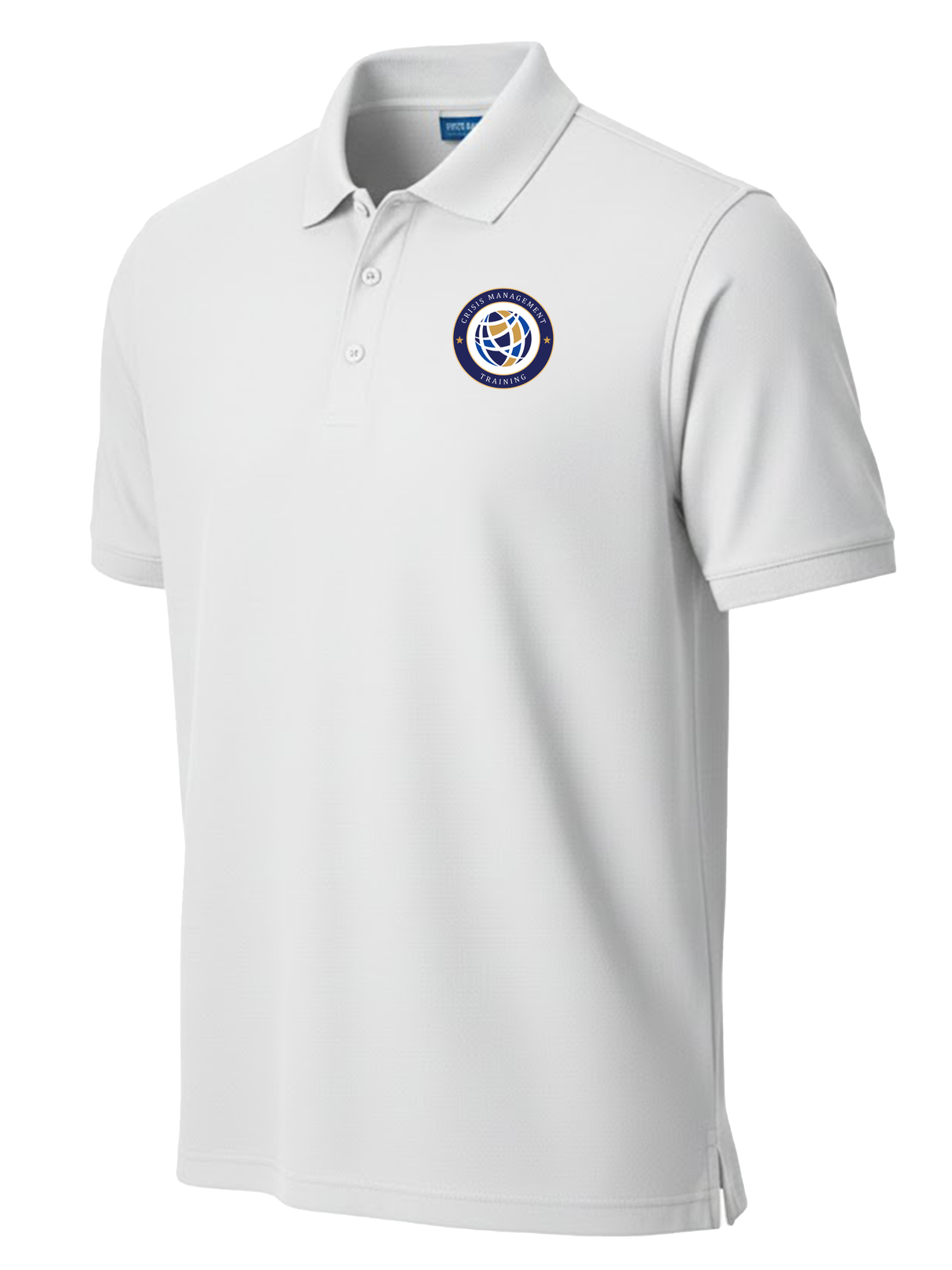 Crisis Management Training (CMT) Men's Polo  White government employee uniform shirt
