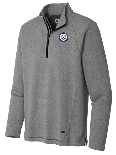 Crisis Management Training (CMT) Men's Transition Quarter Zip  Light Gray government employee uniform shirt