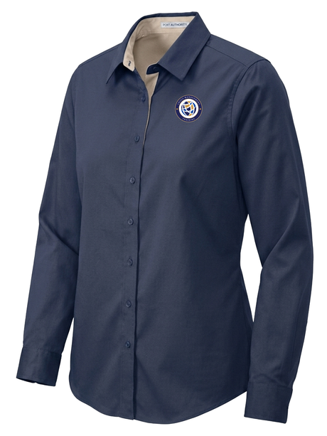 Crisis Management Training (CMT) Women's Button Up  Navy Blue government employee uniform shirt