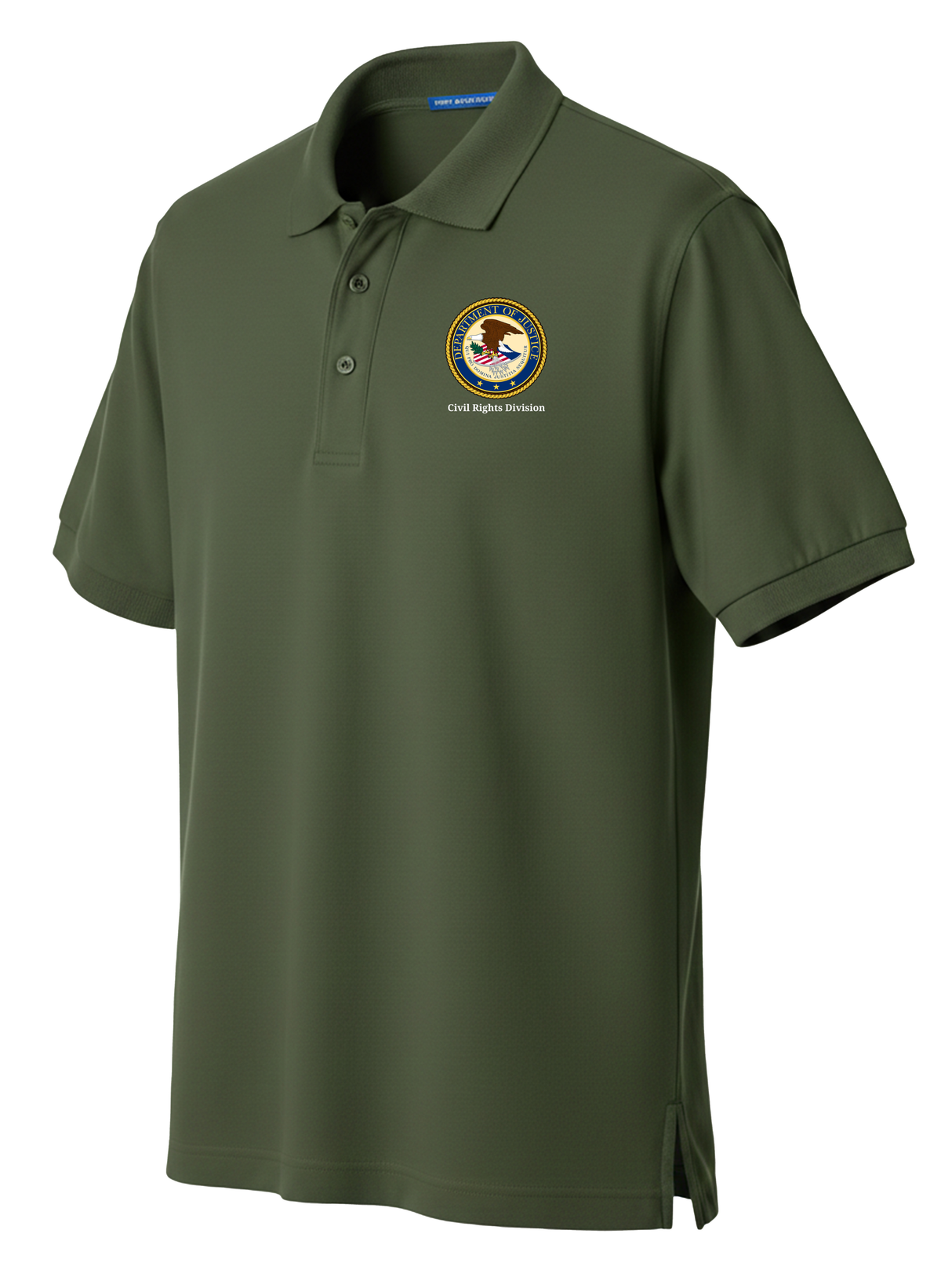 Civil Rights Division (CRT) Men's Polo  Drab Green government employee uniform shirt