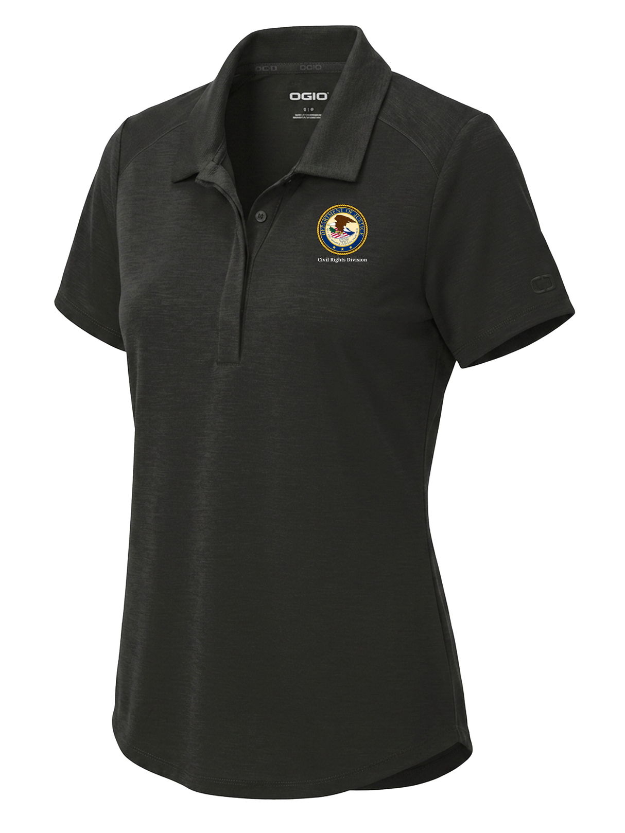 Civil Rights Division (CRT) Women's Polo Black government employee uniform shirt