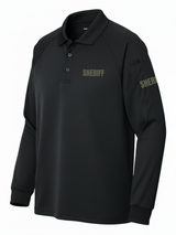 Black Tactical Long Sleeve - Sheriff Men's Shirt (Drab)