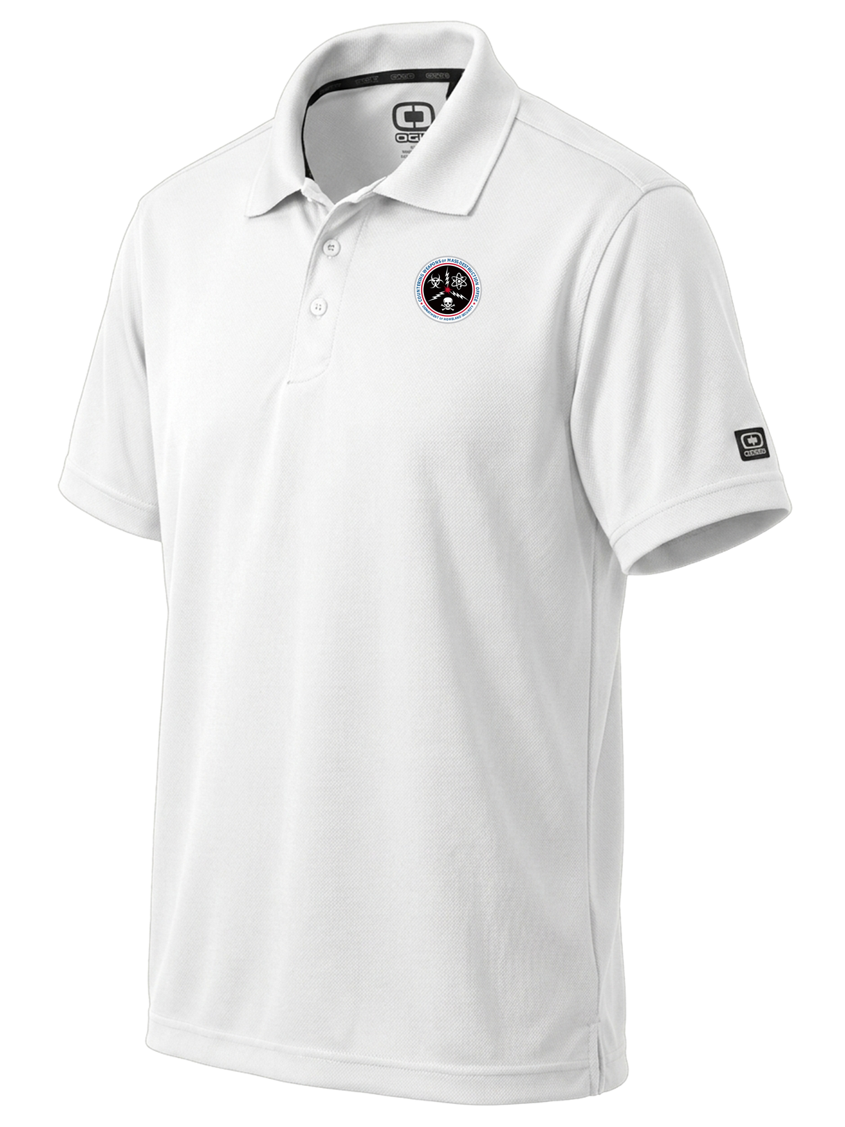Countering Weapons of Mass Destruction Office (CWMD) Men's Polo White government employee uniform shirt