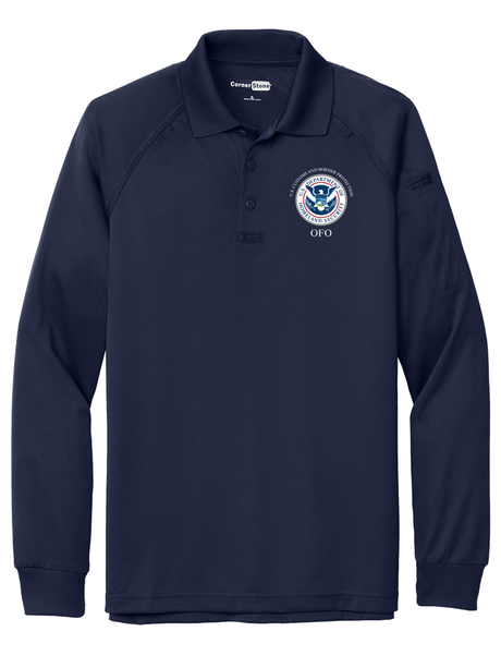 TACTICAL Dept of Homeland Security Polo- Men's Long Sleeve - FEDS Apparel