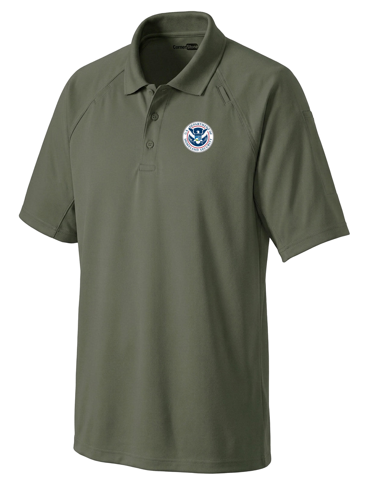 Dept. of Homeland Security Men's Tactical Polo  Drab Green government employee uniform shirt