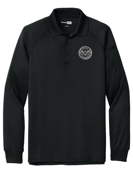 TACTICAL (Ghost Effect) Dept of Homeland Security Polo- Men's Long Sleeve - FEDS Apparel