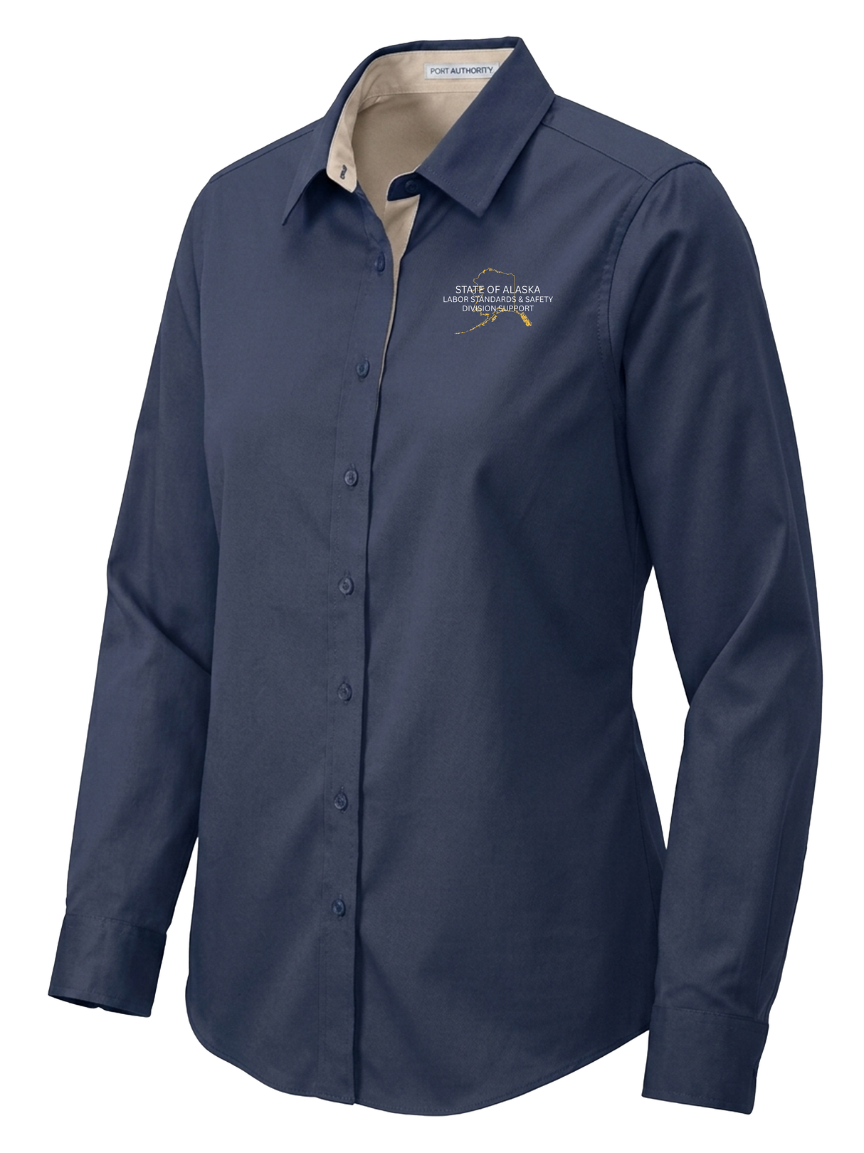 State of Alaska Department of Labor Women's Button Up