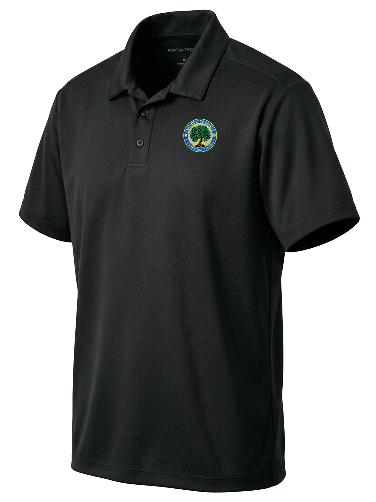 Department of Education Men's Dri Fit Polo  Black government employee uniform shirt
