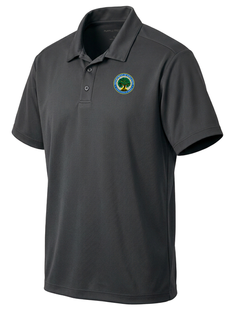 Department of Education Men's Dri Fit Polo  Slate Gray government employee uniform shirt