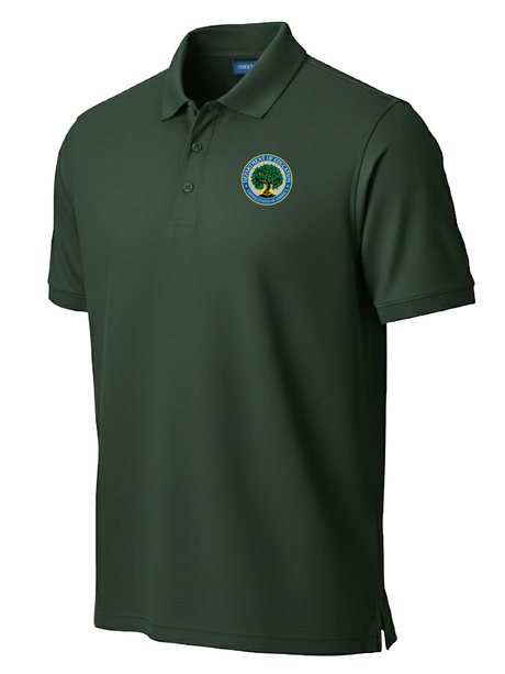 Department of Education Men's Polo  Dark Green government employee uniform shirt