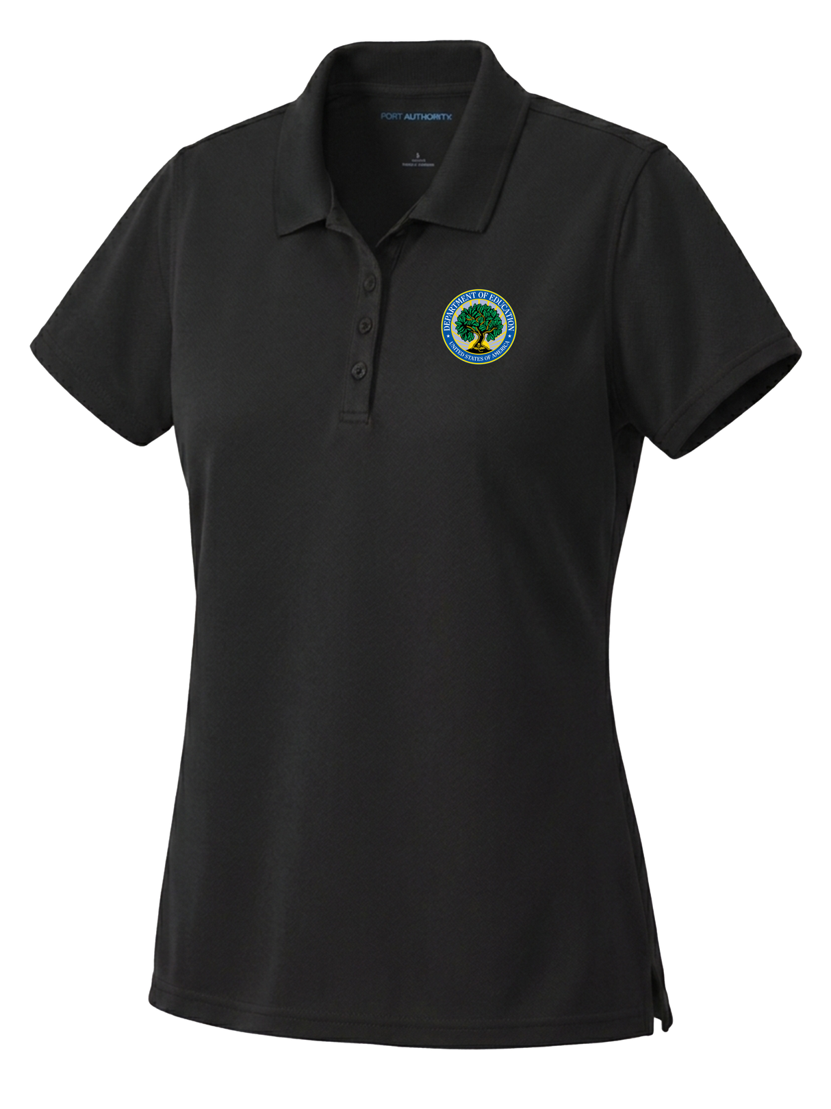 Department of Education Women's Dri Fit Polo  Black government employee uniform shirt