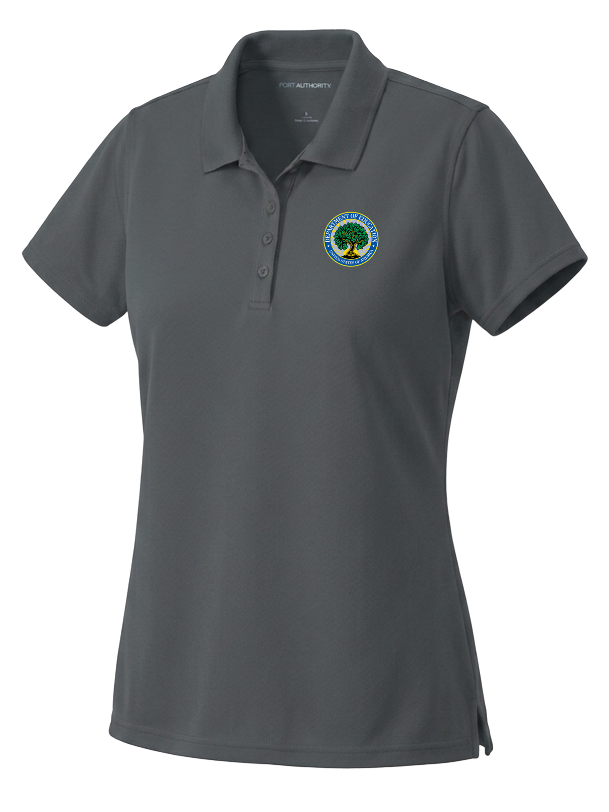 Department of Education Women's Dri Fit Polo  Slate Gray government employee uniform shirt