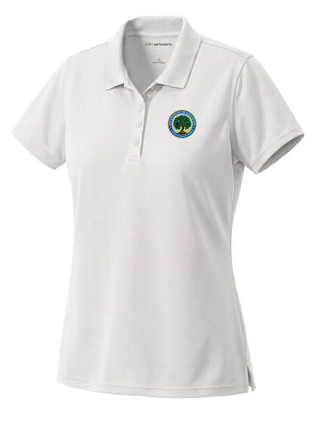 Department of Education Women's Dri Fit Polo  White government employee uniform shirt