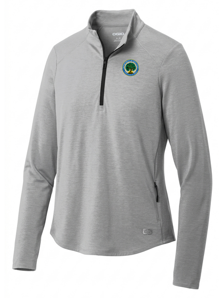 Department of Education Women's Motion 1/4 Zip  Light Gray government employee uniform shirt