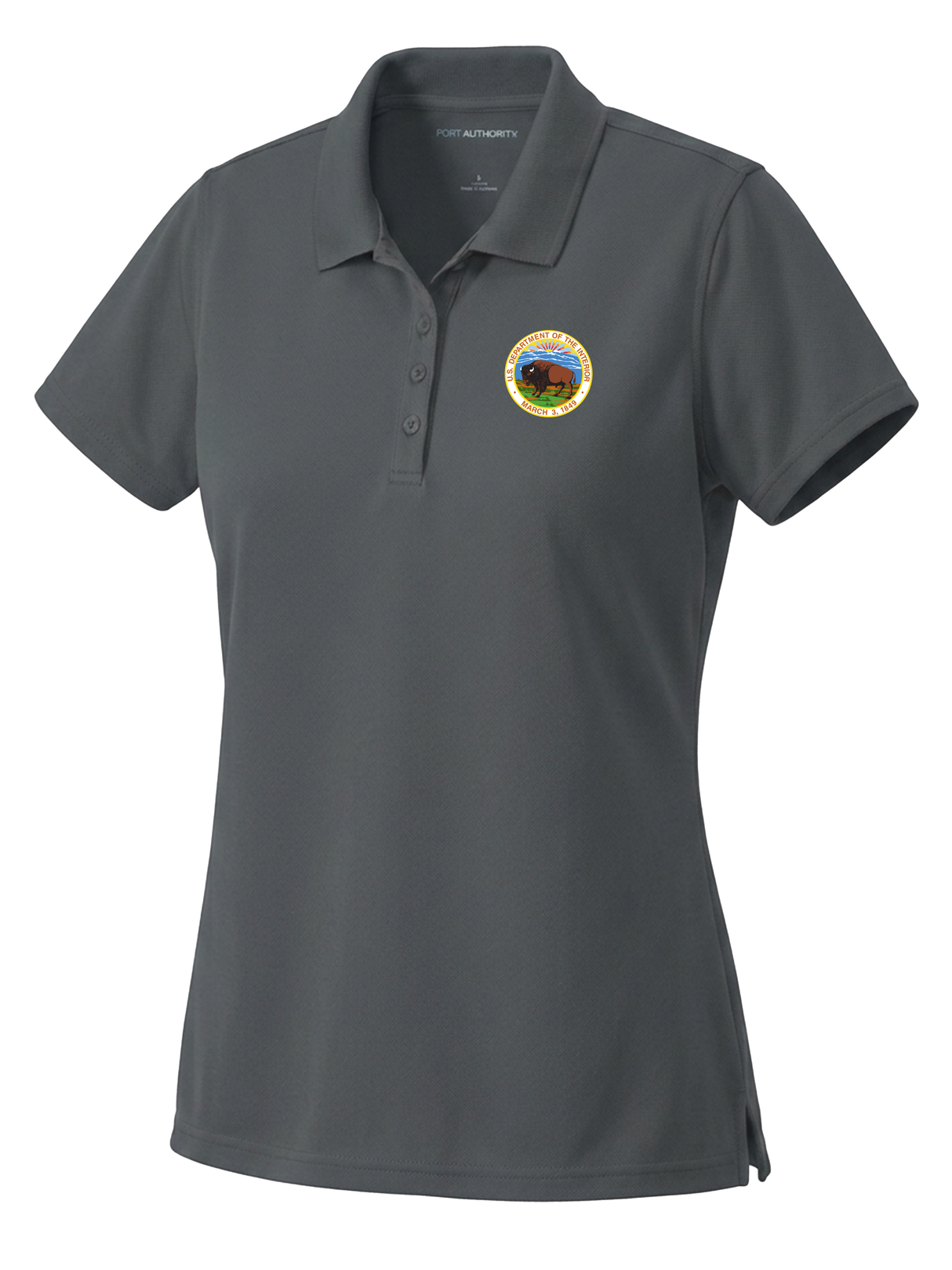 Department of Interior Women's Dri Fit Polo  Slate Gray government employee uniform shirt