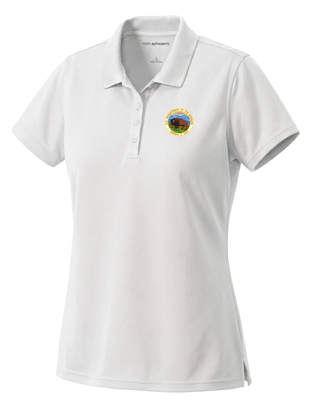 Department of Interior Women's Dri Fit Polo  White government employee uniform shirt