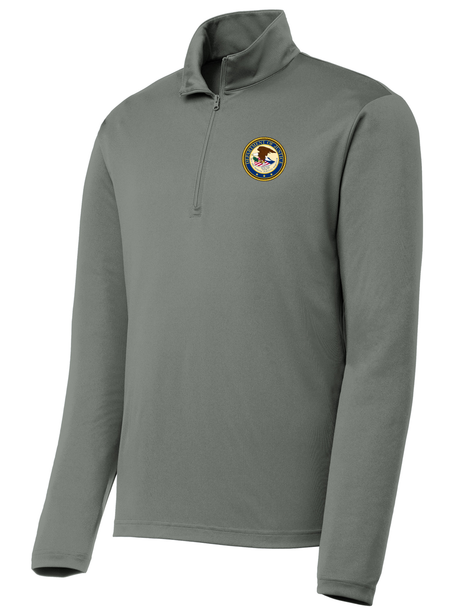 Department of Justice Men's Lightweight Dri Fit 1/4 Zip