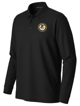 Department of Justice Men's Long Sleeve Polo  Black government employee uniform shirt