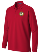 Department of Justice Men's Long Sleeve Polo  Red government employee uniform shirt
