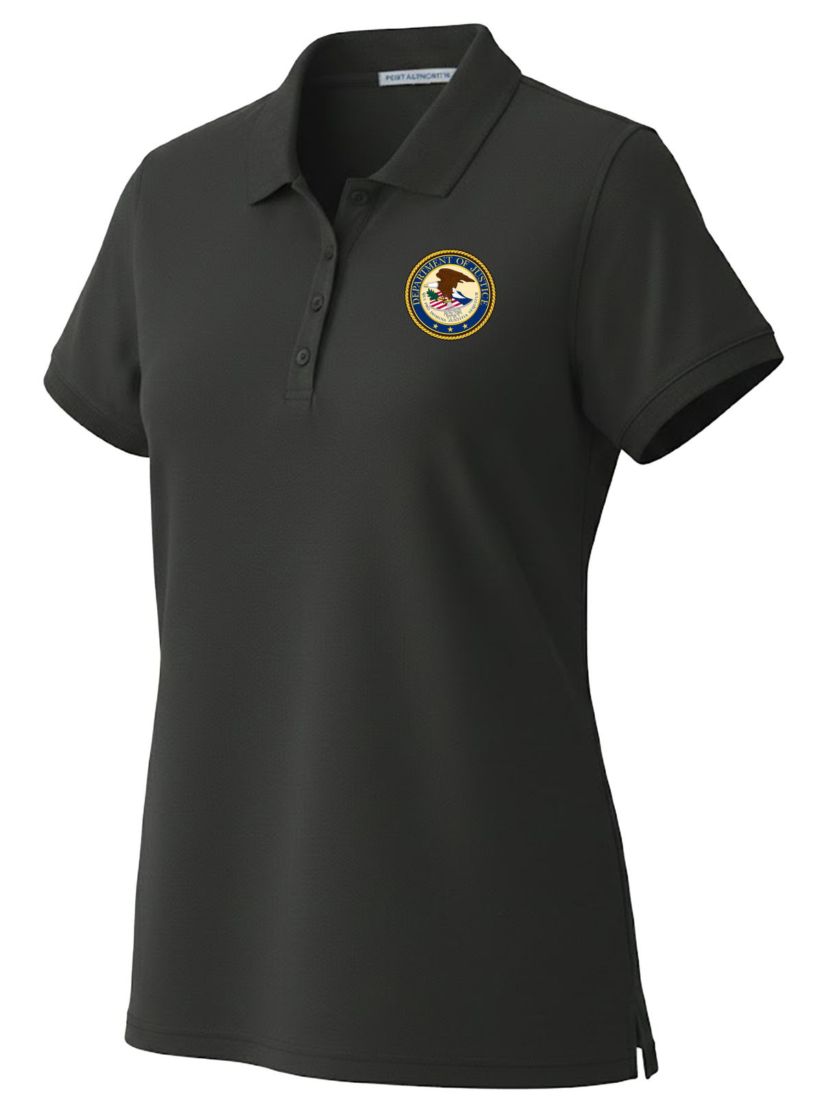Department of Justice Women's Polo  Black government employee uniform shirt
