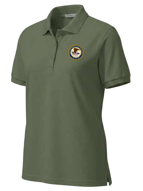 Department of Justice Women's Polo  Drab Green government employee uniform shirt