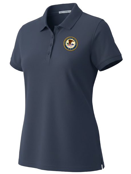 Department of Justice Women's Polo  Navy Blue government employee uniform shirt