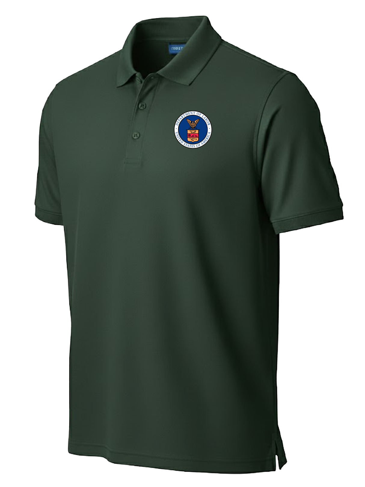 Department of Labor Men's Polo  Dark Green government employee uniform shirt