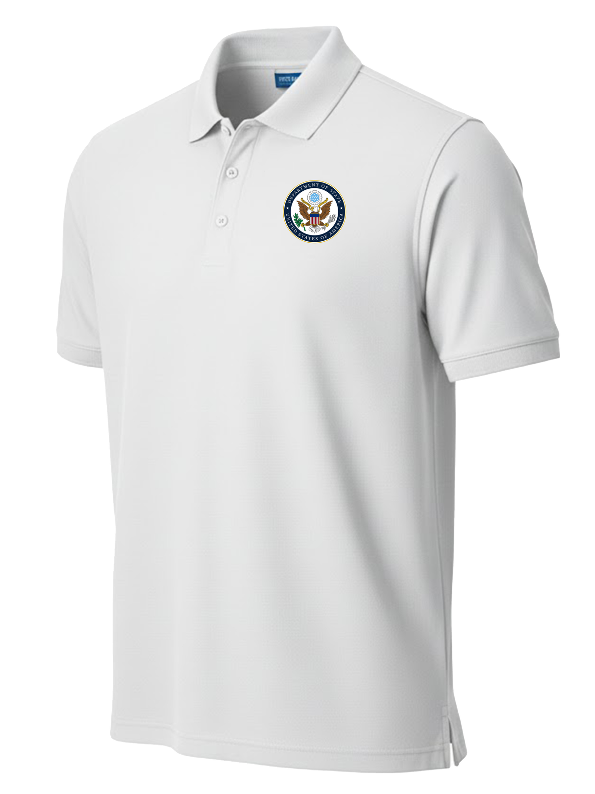 U.S. Department of State Men's Polo  White government employee uniform shirt