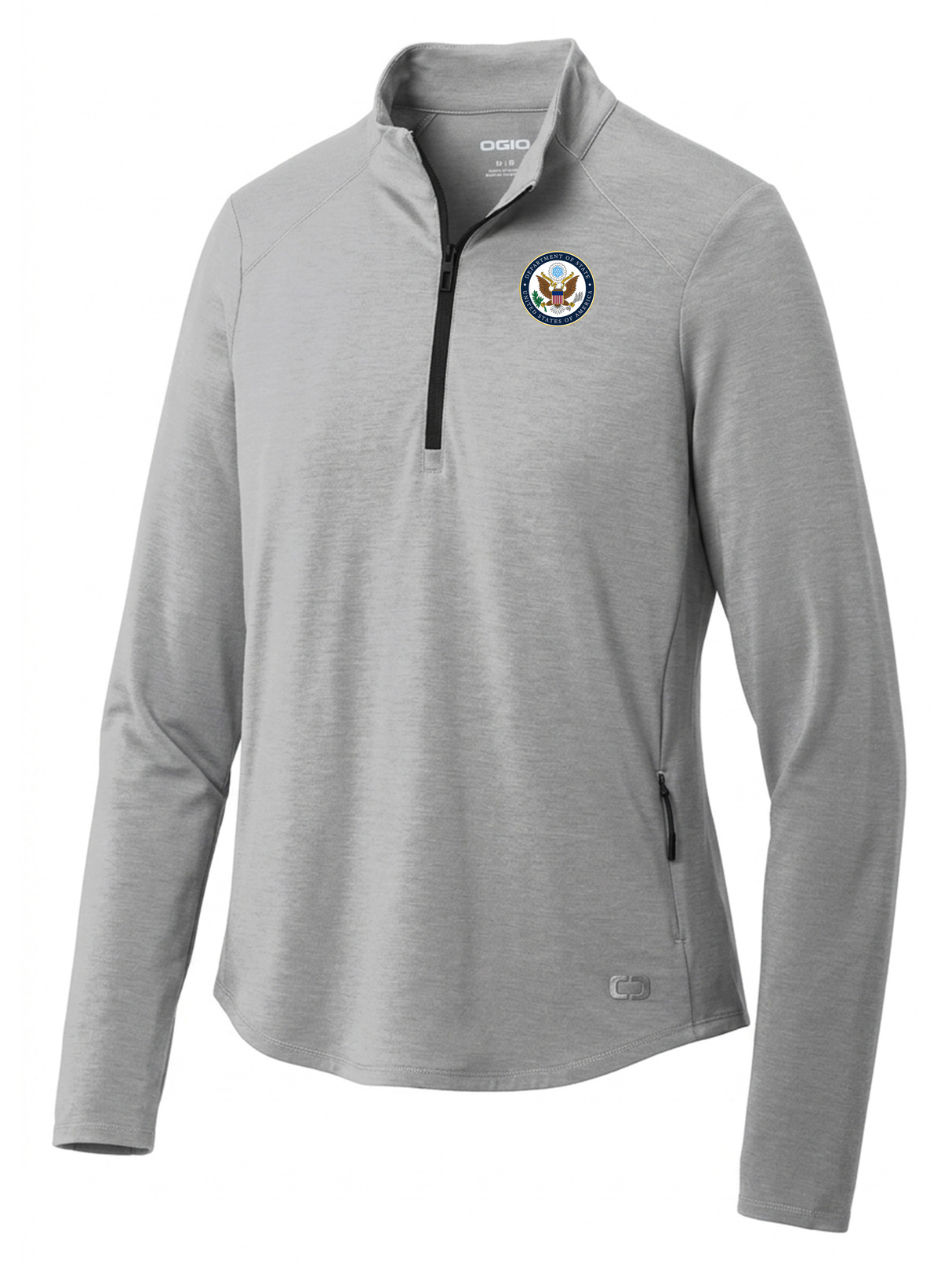 U.S. Department of State Women's Motion 1/4 Zip  Light Gray government employee uniform shirt