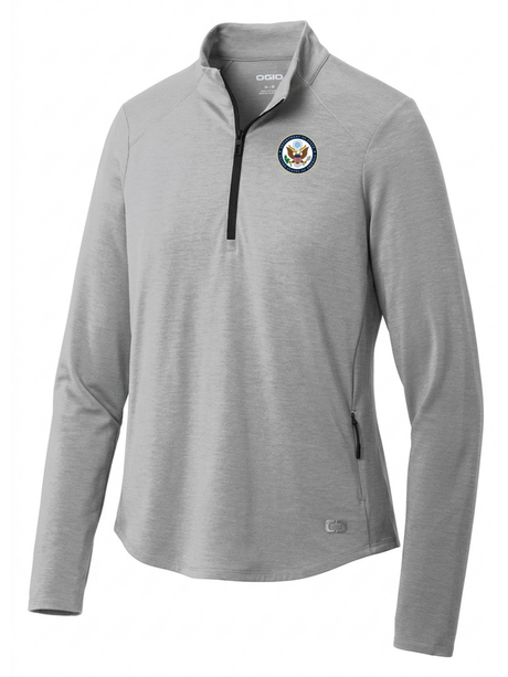 U.S. Department of State Women's Motion 1/4 Zip  Light Gray government employee uniform shirt