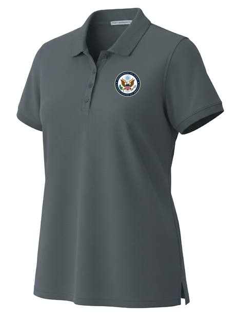U.S. Department of State Women's Polo  Slate Gray government employee uniform shirt