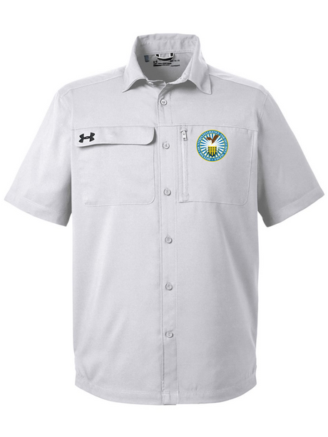 Defense Counterintelligence and Security Agency (DCSA) Men's Motivate Coach Woven Shirt Gray