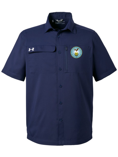 Defense Counterintelligence and Security Agency (DCSA) Men's Motivate Coach Woven Shirt Nvy