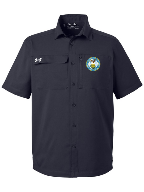 Defense Counterintelligence and Security Agency (DCSA) Men's Motivate Coach Woven Shirt black