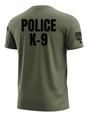 Drab Green Police K-9 Men's Shirt - Short Sleeve (Black) - Back Police Sheriff Uniform