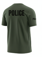 Drab Green Police Men's Shirt - Short Sleeve (Black)