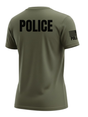 Drab Green Police Women's Shirt - Short Sleeve (Black)