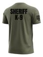 Drab Green Sheriff K-9 Men's Shirt - Short Sleeve (Black) - Back Police Sheriff Uniform