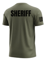 Drab Green Sheriff Men's Shirt - Short Sleeve (Black)
