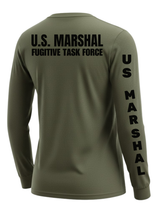 Drab Green US Marshals Service USMS Women's Shirt - Long Sleeve (Black)