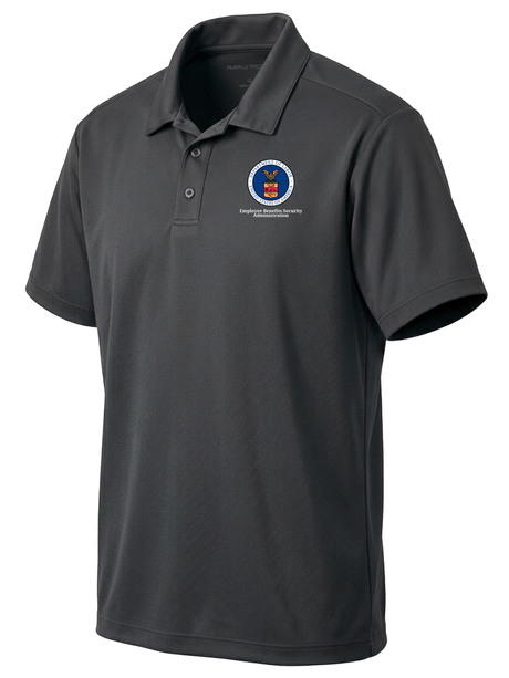 Employee Benefits Security Administration (EBSA) Men's Dri Fit Polo  Slate Gray government employee uniform shirt